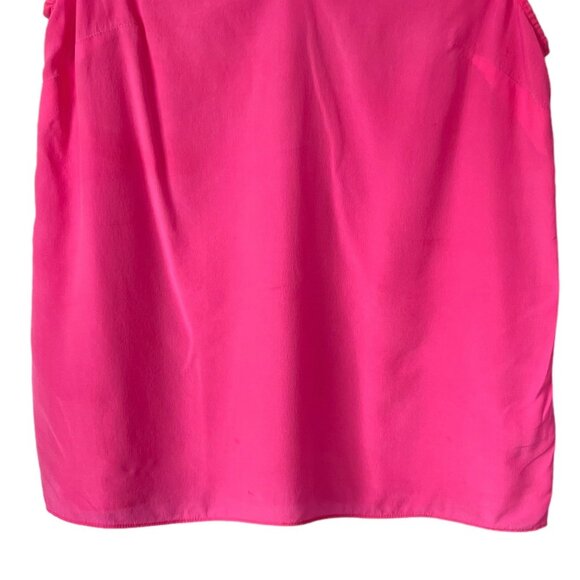 Lilly Pulitzer Sleeveless Silk Shirt Blouse Womens XXS Pink Barbie Core - Picture 4 of 8